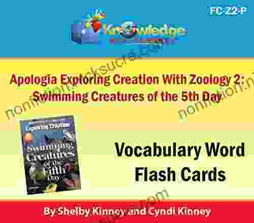 Apologia Exploring Creation With Zoology 2 Swimming Creatures Of The 5th Day Vocabulary Words Flash Cards